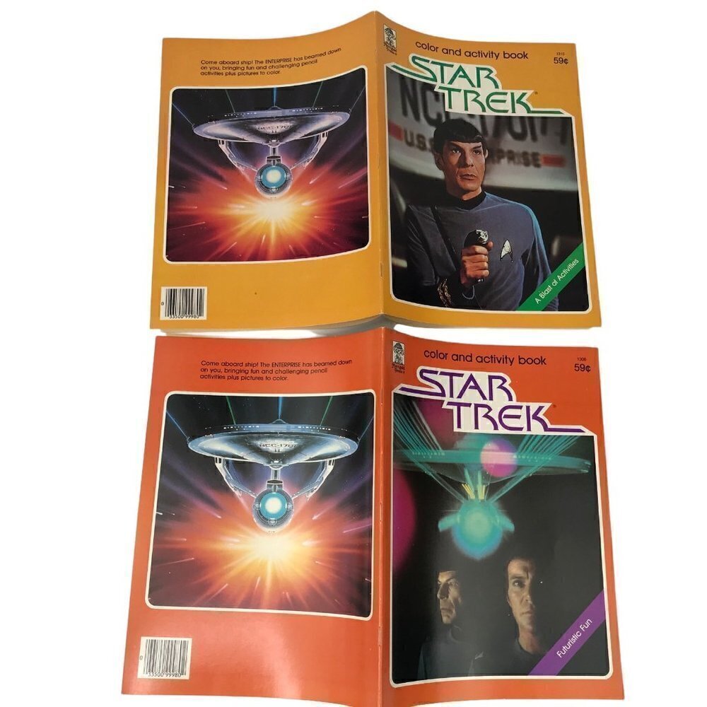 Star Trek Lot of 6 NOS Vintage Color and Activity Books Unused from 1979 & 1982 - Picture 2 of 12